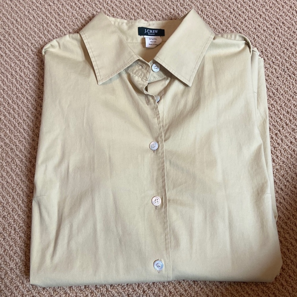 Jcrew stretch kahki blouse
